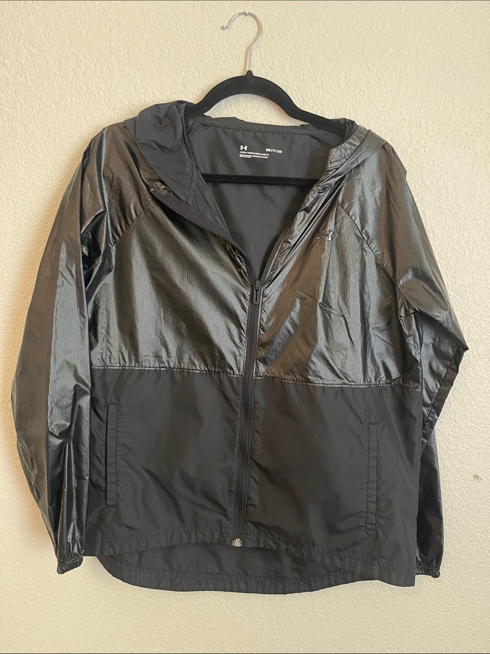 Under Armour Black Hooded Rain Jacket
